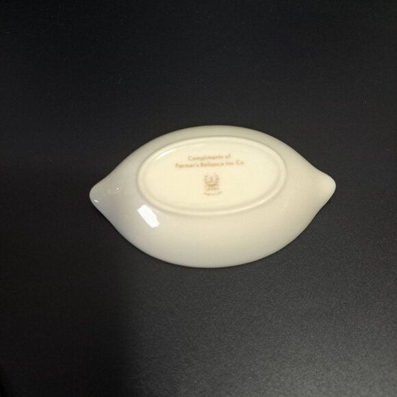 Lenox China Oval Ashtray Nut Dish Cream Gold Trim USA - Picture 5 of 5